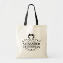 Search for wedding favor tote bags Black and white