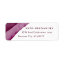 Search for watercolor return address labels Burgundy