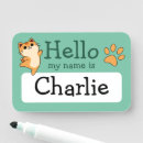 Search for paw print name tags Cute