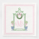 Search for monogram christmas napkins Grandmillennial