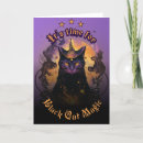 Search for black cat halloween cards Purple