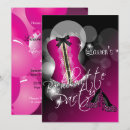Search for hot pink hens party invitations One last fling