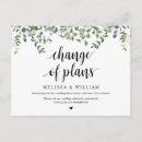 Search for change of plans postcards Rescheduled