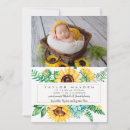 Search for sunflower birth announcement cards Yellow