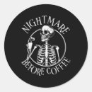 Search for before coffee stickers Nightmare