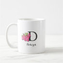 Search for pink monogram coffee mugs Floral design