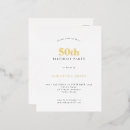 Search for foil 50th birthday invitations Minimalist