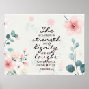 Search for she is clothed strength dignity posters Bible verse