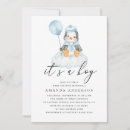 Search for penguin baby boy shower invitations Its a boy