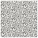 Search for black and white hearts fabric Trendy