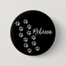 Search for dog paw print badges Black