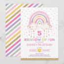 Search for rainbow clouds invitations For kids