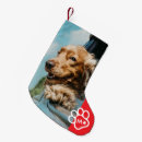 Search for pet photo christmas stockings Red