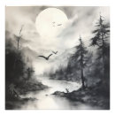 Search for black and white forest art Mountains