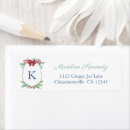 Search for red bow return address labels Red and green