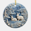 Search for cute bunny rabbit christmas tree decorations Winter