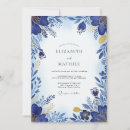 Search for cobalt blue wedding invitations Watercolor floral