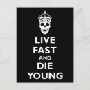 Search for or die postcards Skull