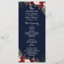 Search for navy and gold wedding programs Floral