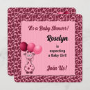 Search for pink giraffe baby shower invitations Safari animals
