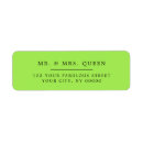 Search for lime green return address labels Minimalist