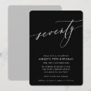 Search for black and white 70th birthday invitations Trendy