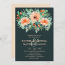Search for dark teal wedding invitations Watercolor flowers