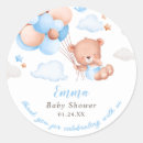 Search for baby girl shower invitation stickers Bear