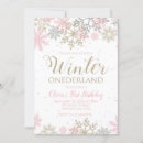 Search for winter wonderland 1st birthday invitations Onederland