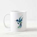 Search for blue hummingbird mugs Watercolor