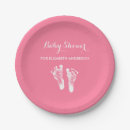 Search for baby footprint plates Girl baby shower
