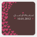Search for 2 hearts wedding stickers Pink