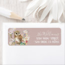 Search for baby owl return address labels Woodland animals