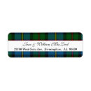 Search for tartan plaid return address labels Traditional