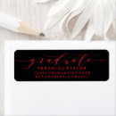 Search for red and black graduation return address labels Simple