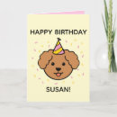 Search for poodle birthday cards Puppy