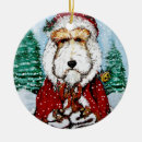 Search for wire fox terrier christmas tree decorations Xmas