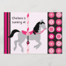Search for pink carousel invitations Merry go round