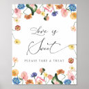 Search for love is sweet sign posters Botanical