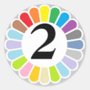 Search for number 2 stickers Colourful