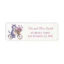 Search for purple flowers return address labels Whimsical