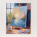 Search for colourful watercolor art puzzles Pastel