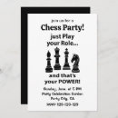 Search for chess party invitations Vintage