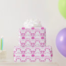 Search for pink elephant baby shower wrapping paper For her