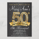 Search for diamond 50th birthday invitations Black