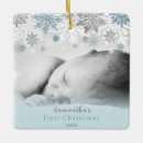 Search for silver baby first christmas tree decorations Snowflake