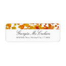 Search for falling leaves return address labels Thanksgiving