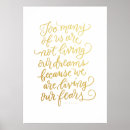 Search for fear motivational posters Calligraphy