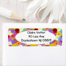 Search for pansy flower return address labels Yellow