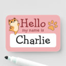 Search for paw print name tags Cute